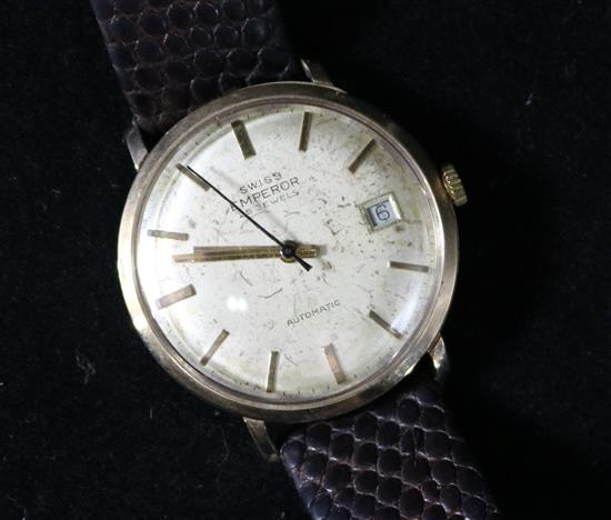 A gentlemans Swiss Emperor automatic wrist watch.